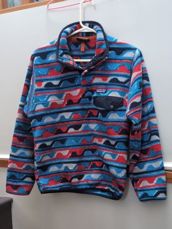 Patagonia Other - Patagonia Synchilla Snap-T Aztec Blue Delta Waves Pullover